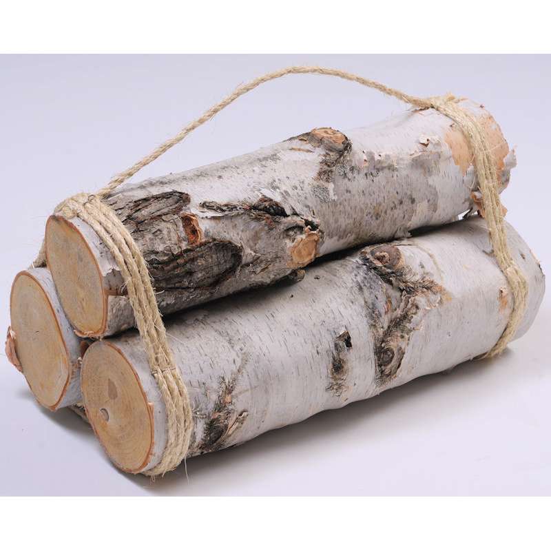 White Birch Firewood Bundle - 3 Log Decorative Bundle