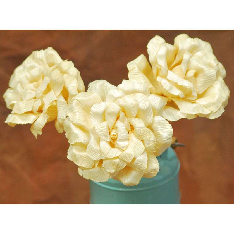 Dried Corn Husk Roses Corn husk flowers