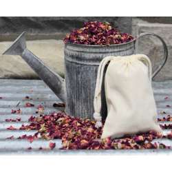 Rose Buds and Petal Muslin Sachets