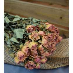 Mini Dried Rose Bouquet - Pink