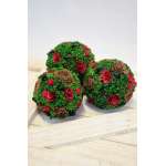 Mini Cedar Rose Ornament Balls