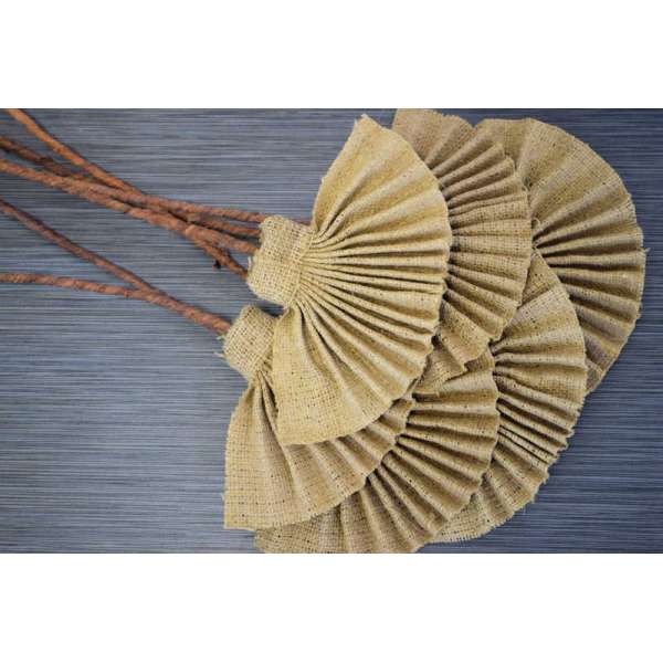 Decorative Burlap Fans - Teddy Fans