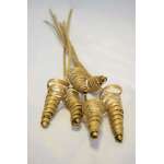 Dried Cane Cones - Gold Painted