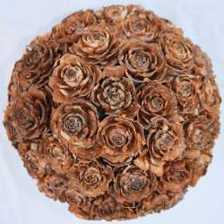 Pine Cone Rose Ball 6 inch