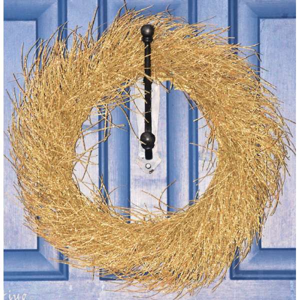 Decorative Gold Twig Wreath