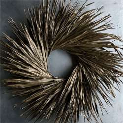 Dried Palm Leaf Wreath - Bronze