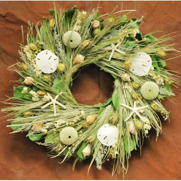 Dried Sand Dollar Seashell Beach Wreath