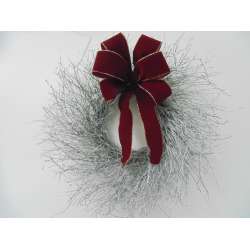 Silver Quail Brush Wreath - Christmas Wreath