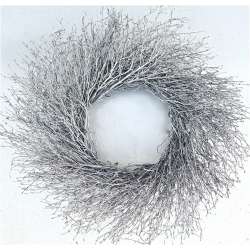 Silver Quail Brush Wreath
