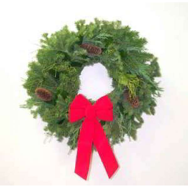 Fresh Evergreen Holiday Wreath