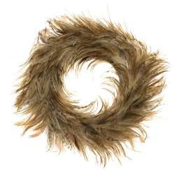 Red Chinchilla Rooster Feather Wreath 18